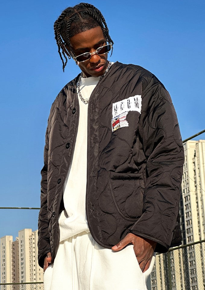 MEDM Patched Flyer Quilted Jacket