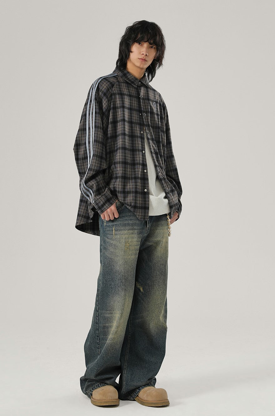 JHYQ Retro Striped Flannel