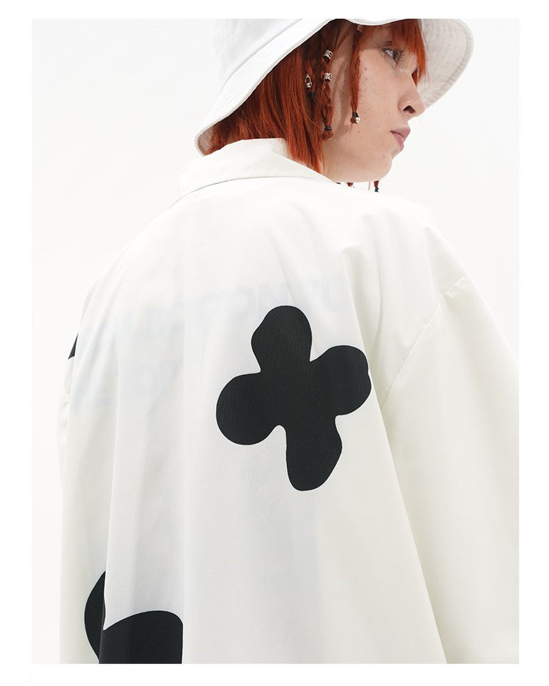 HARSH and CRUEL Solitary Flower Button-Up