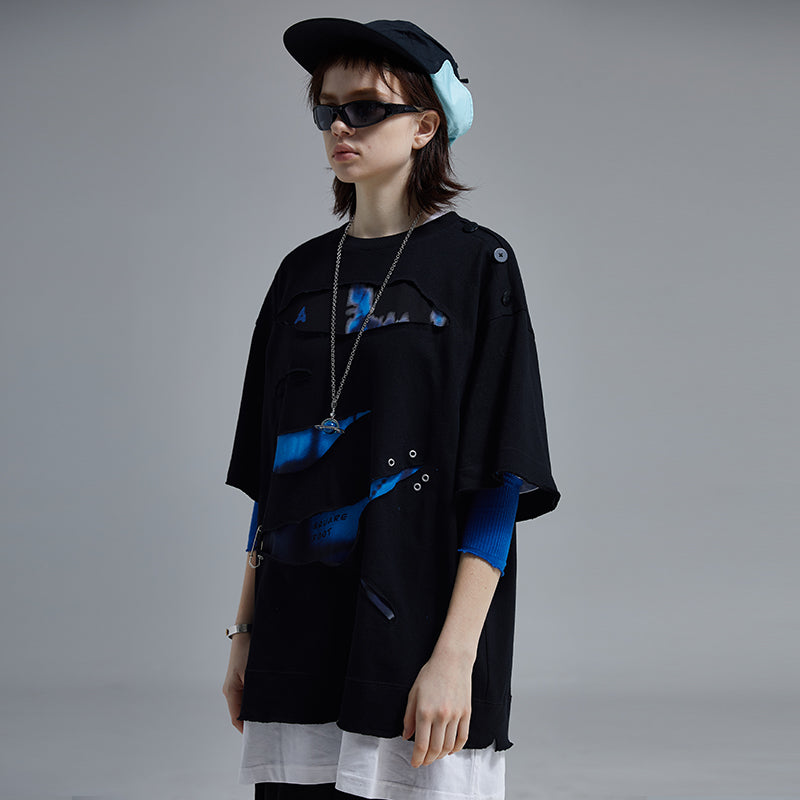 A SQUARE ROOT "Sliced" Layered Tee