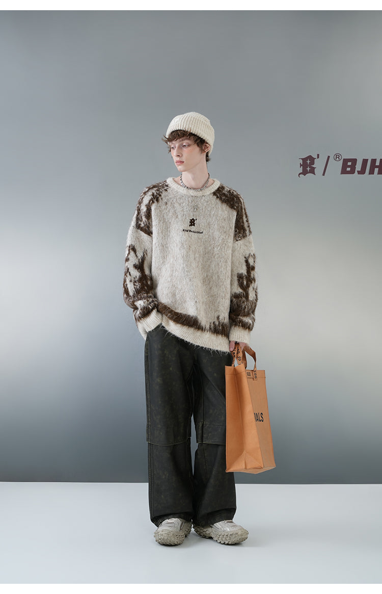 BJHG Textured Jacquard Sweater