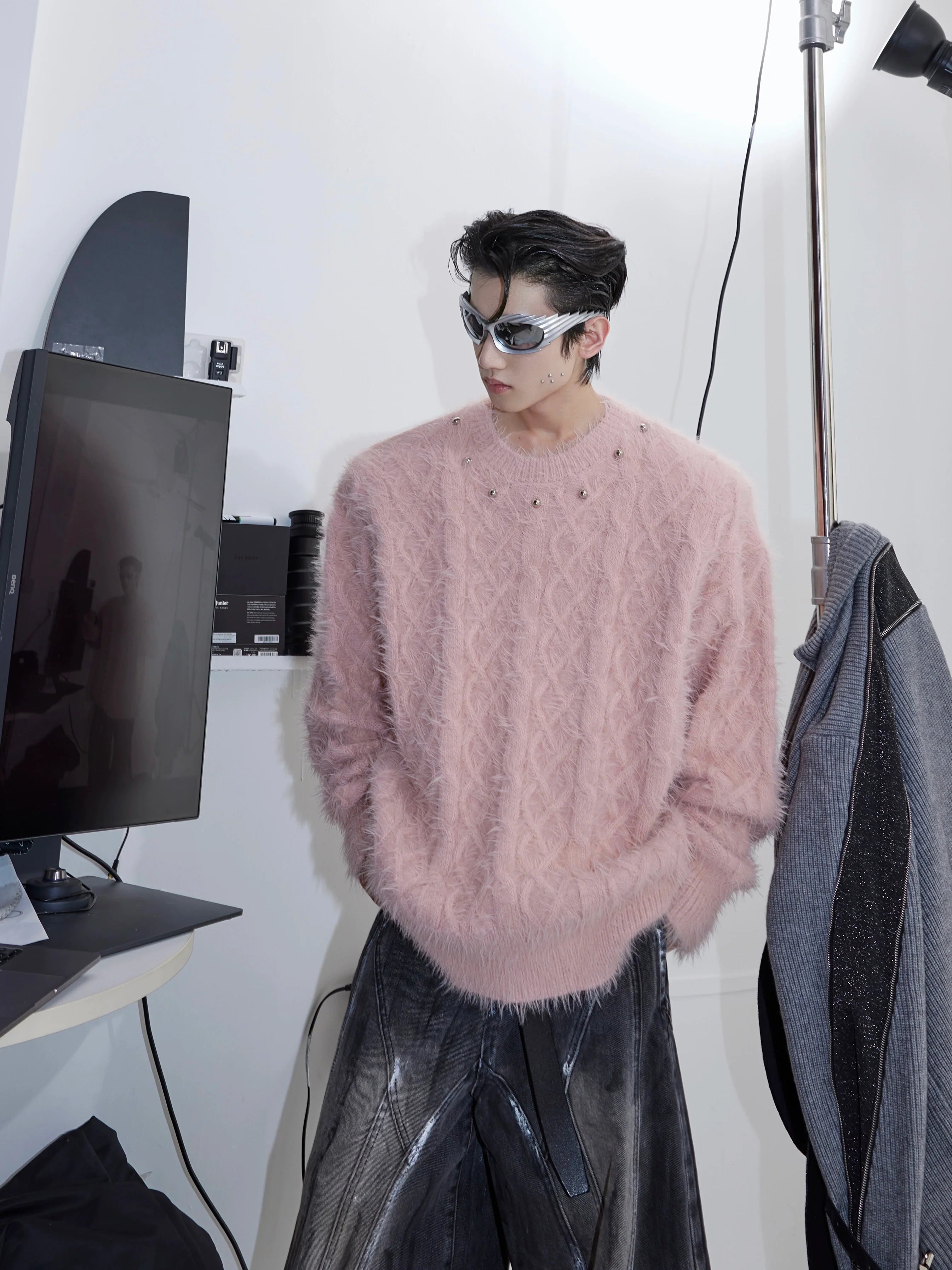 CulturE Studded Collar Sweater