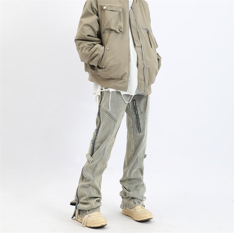 MaxDstr Split Cut Zipper Pants