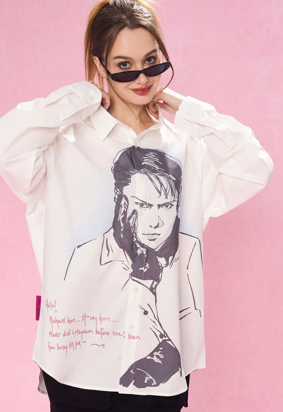 REVERSE IRONY Portrait Button Long Sleeve