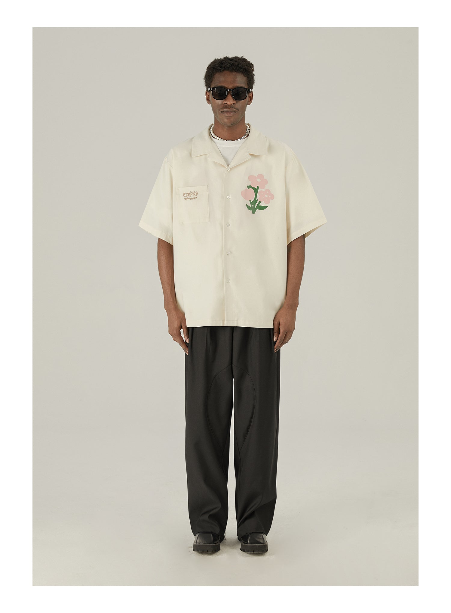 EMPTY REFERENCE Off-White Button-Up Shirt