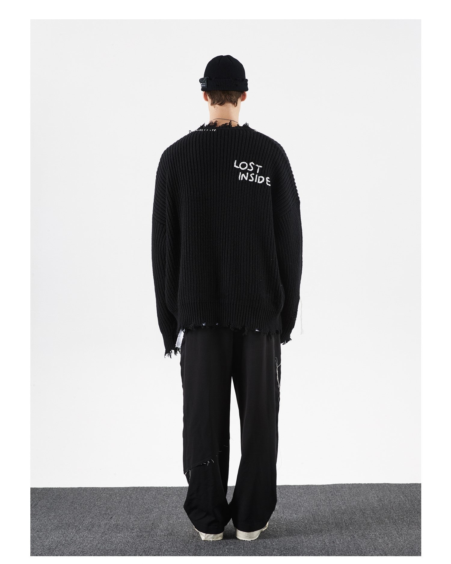 PCLP "Lost Inside" Distressed Knit Sweater
