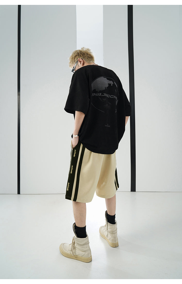 BJHG Velour Wideleg Lounge Shorts