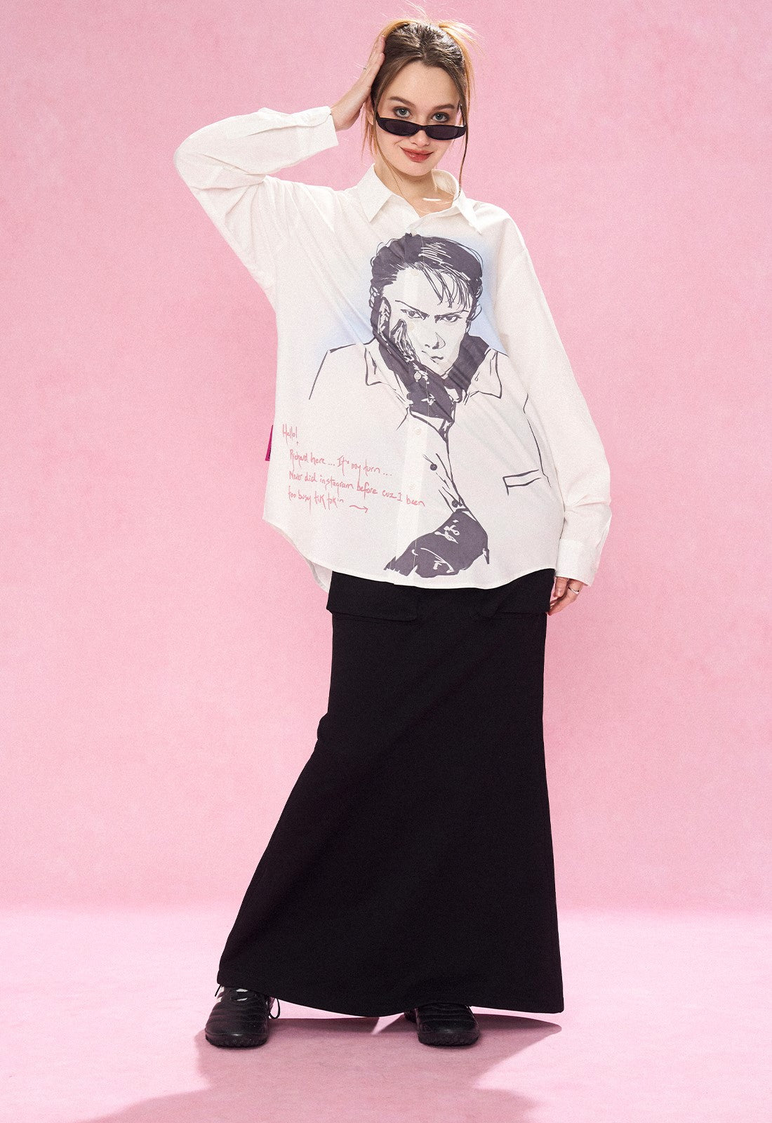 REVERSE IRONY Portrait Button Long Sleeve