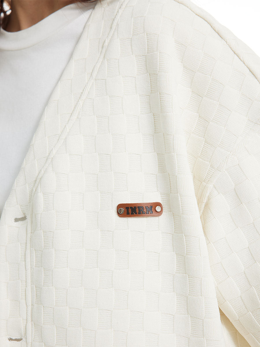 INRM Textured Check Cardigan
