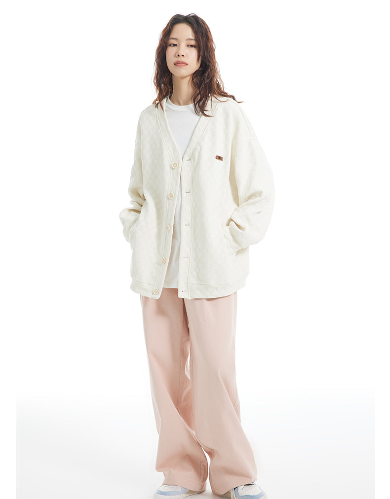 INRM Textured Check Cardigan