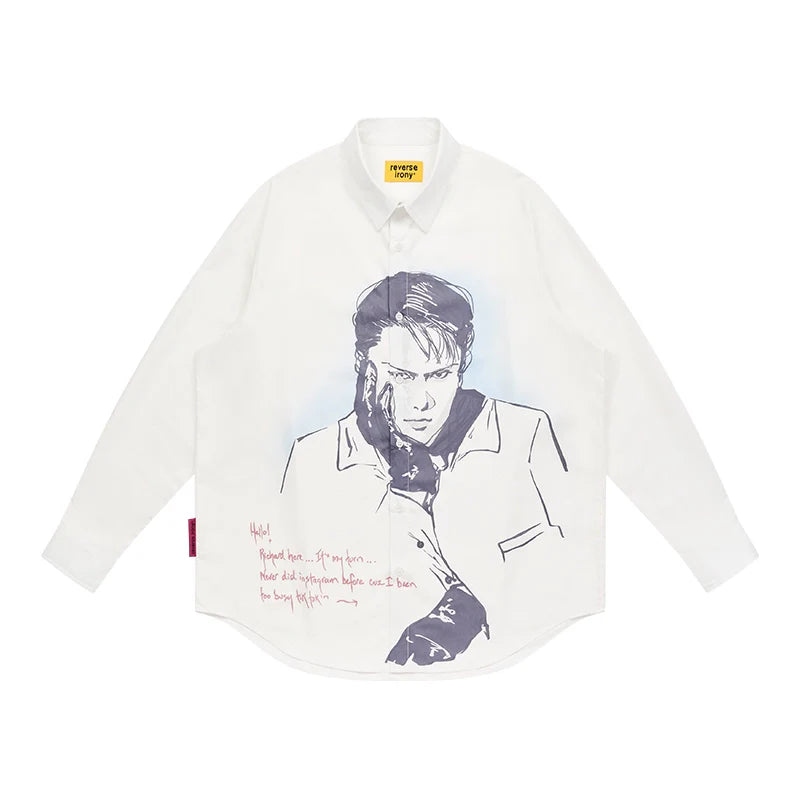 REVERSE IRONY Portrait Button Long Sleeve