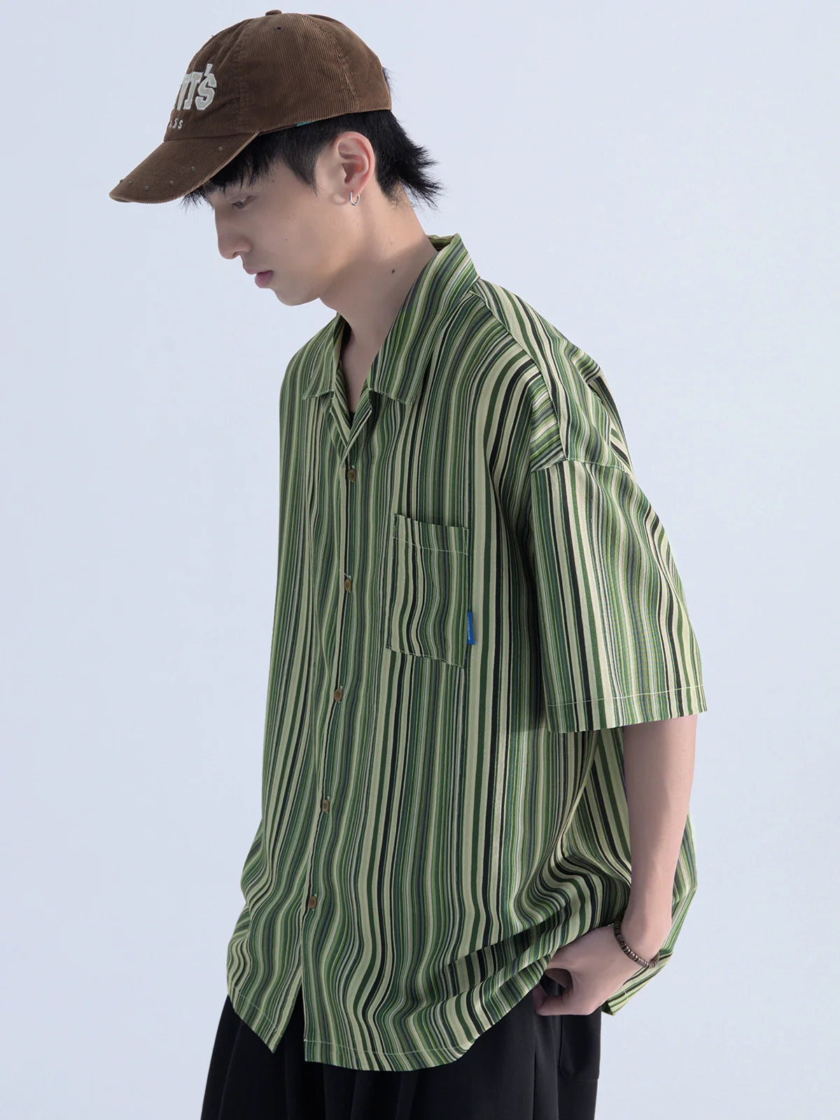 Mentmate Retro-Striped Button Up