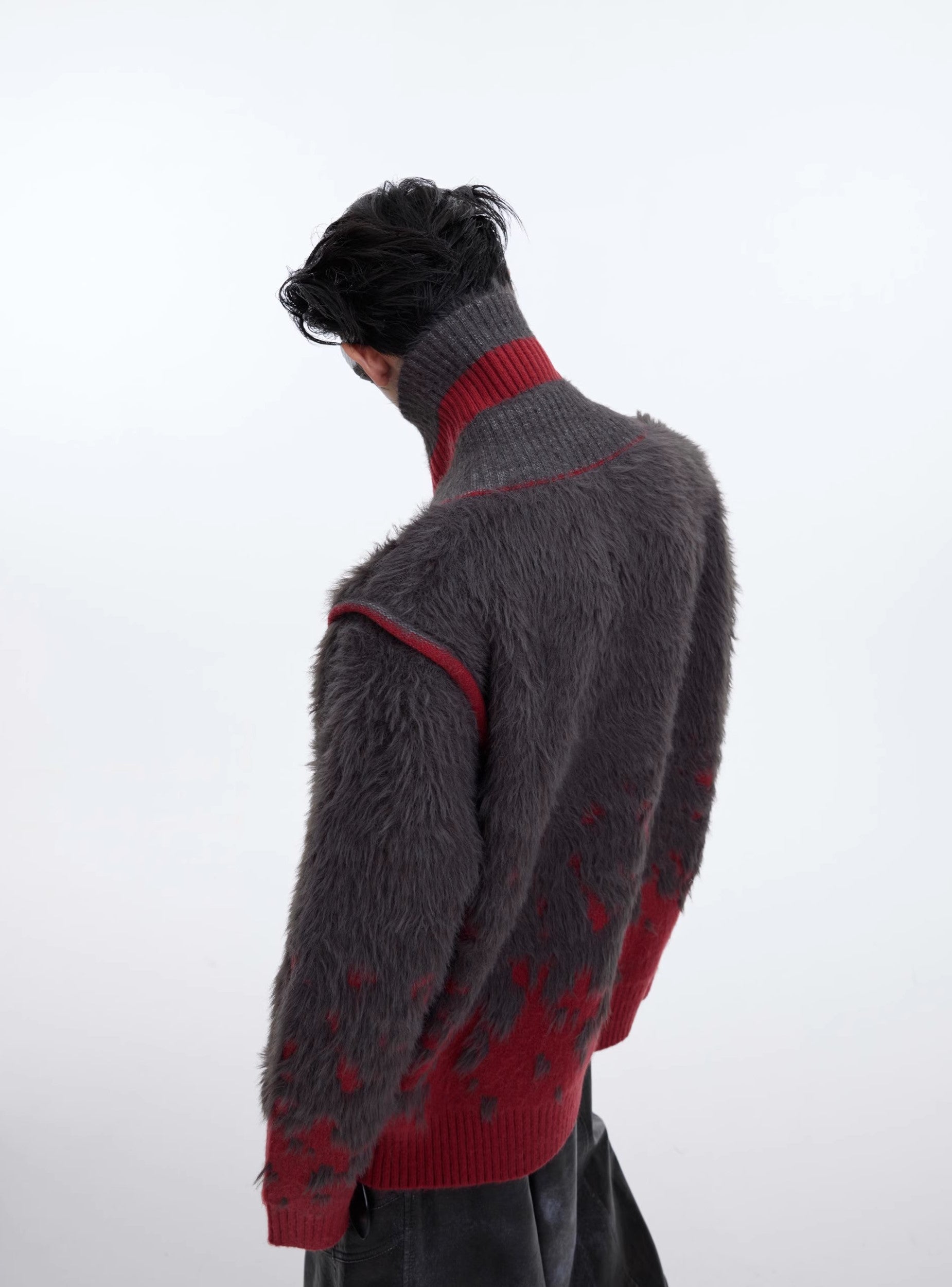 CulturE Contrast Textured V-Neck Sweater