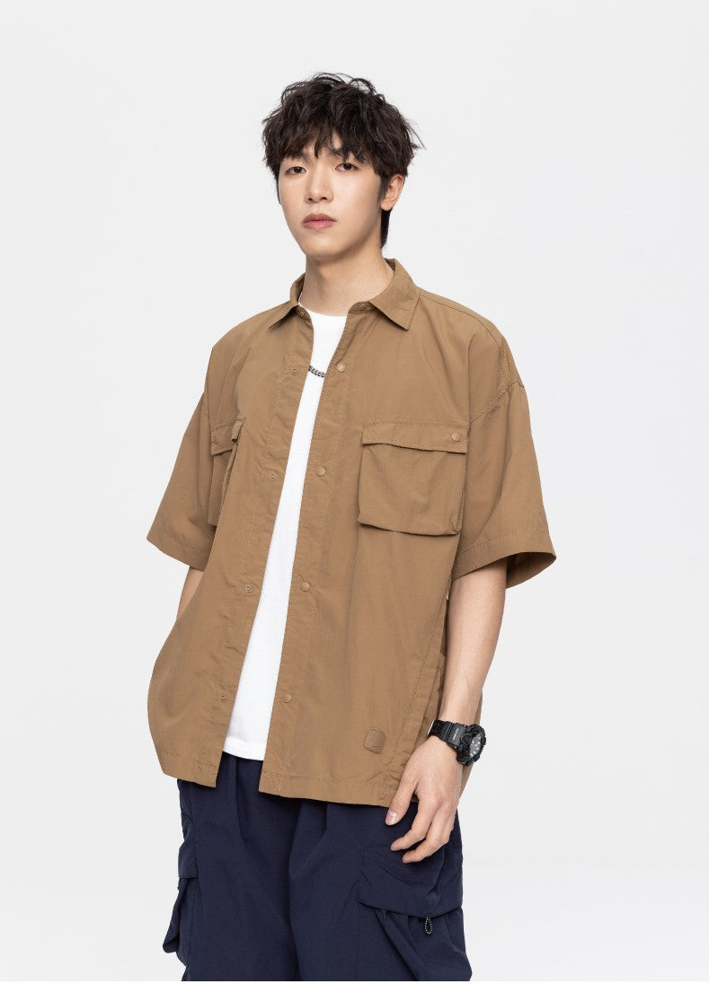 GTRG Paneled Button-Up Shirt