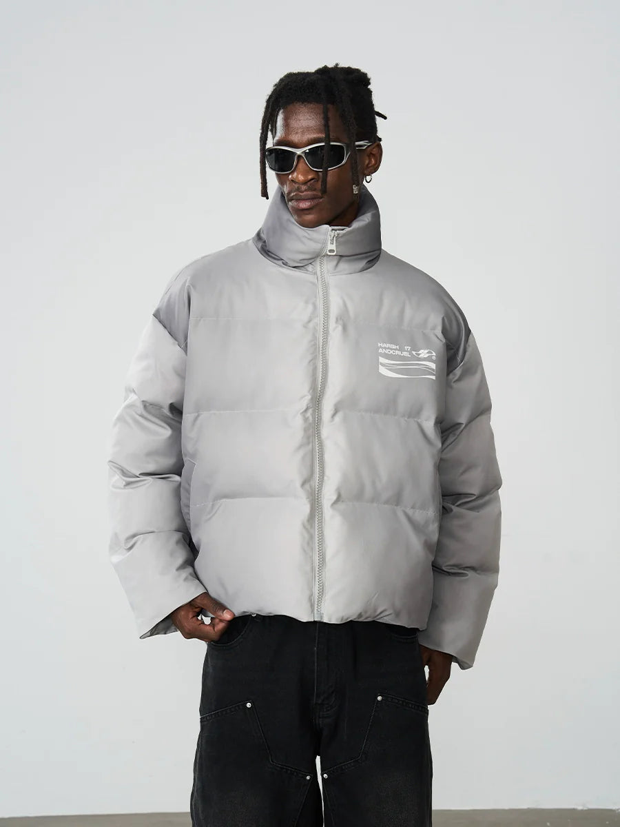 HARSH and CRUEL Silver-Tone Puffer Jacket
