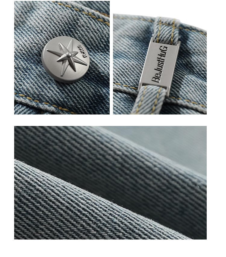 BJHG Star Spike Washed Denim Jeans