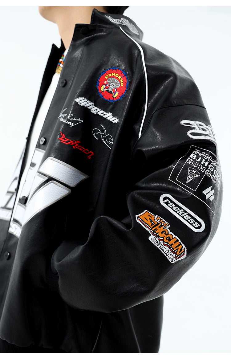 BJHG Patched Biker Jacket