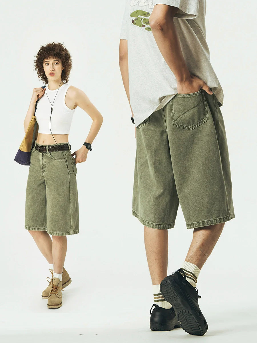 714street Japanese Washed Denim Shorts