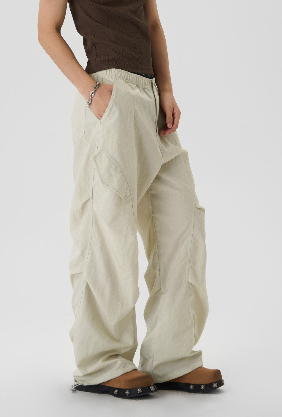 JHYQ Pleated Parachute Pants