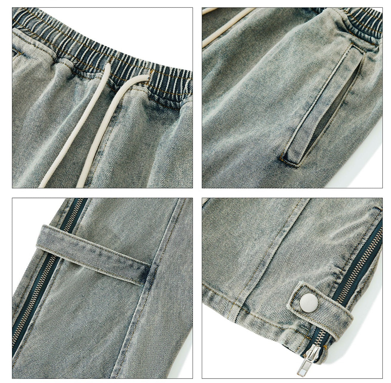 MaxDstr Split Cut Zipper Pants