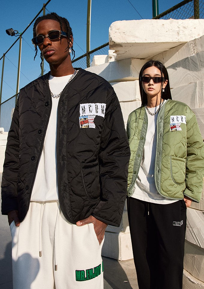 MEDM Patched Flyer Quilted Jacket