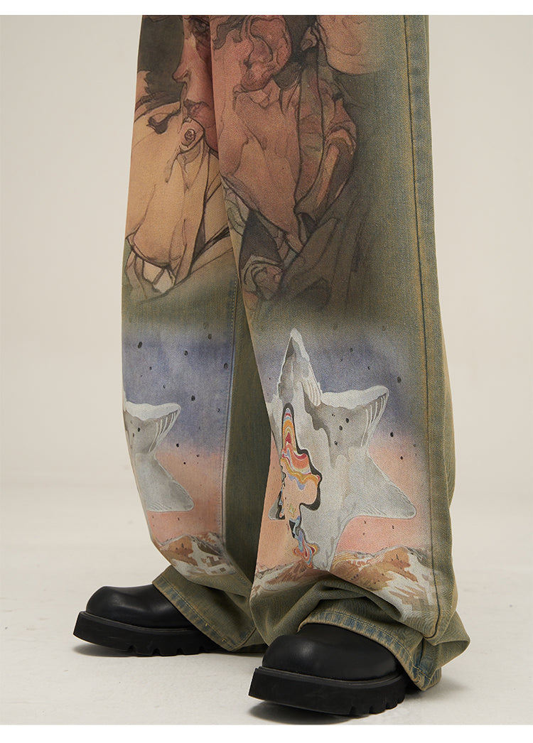 HJK Exclusive Oil Painted Jeans