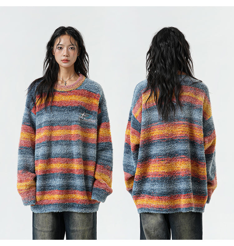 BJHG Contrast Painted Stripe Sweater