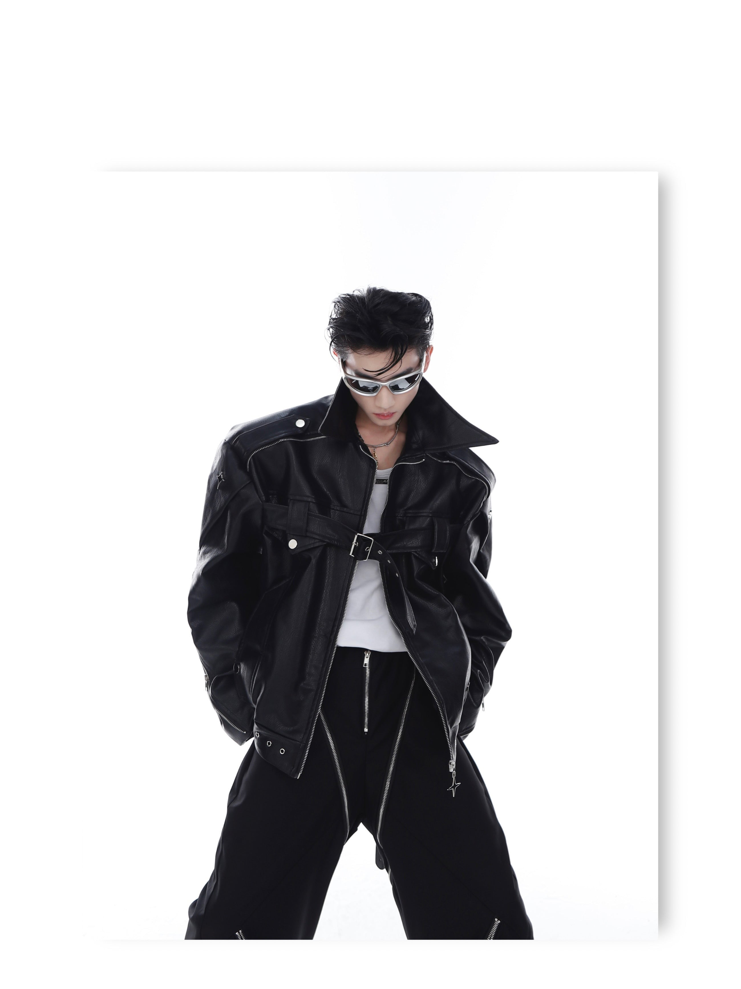 CulturE Pin-Buckle Biker Jacket