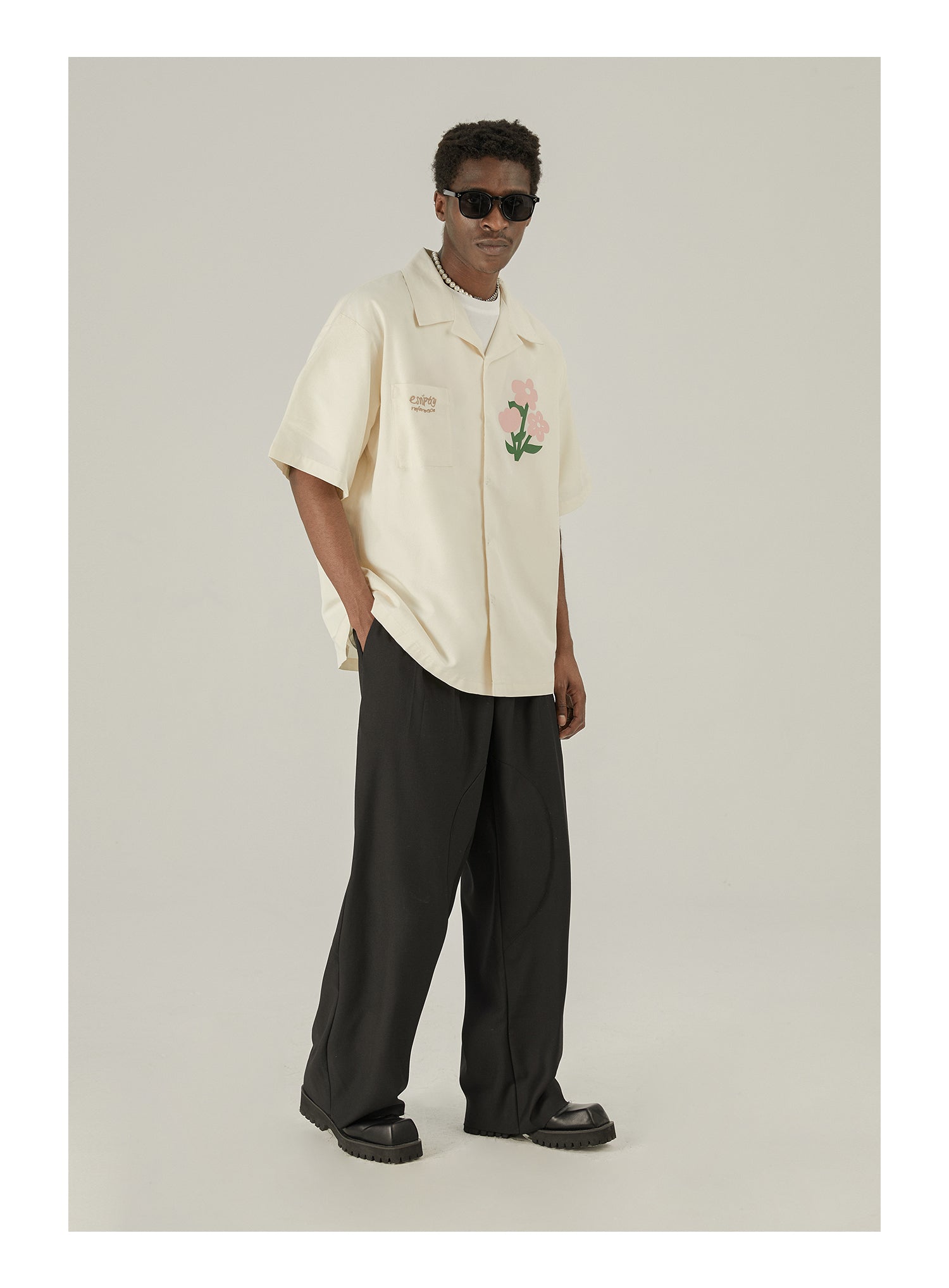 EMPTY REFERENCE Off-White Button-Up Shirt