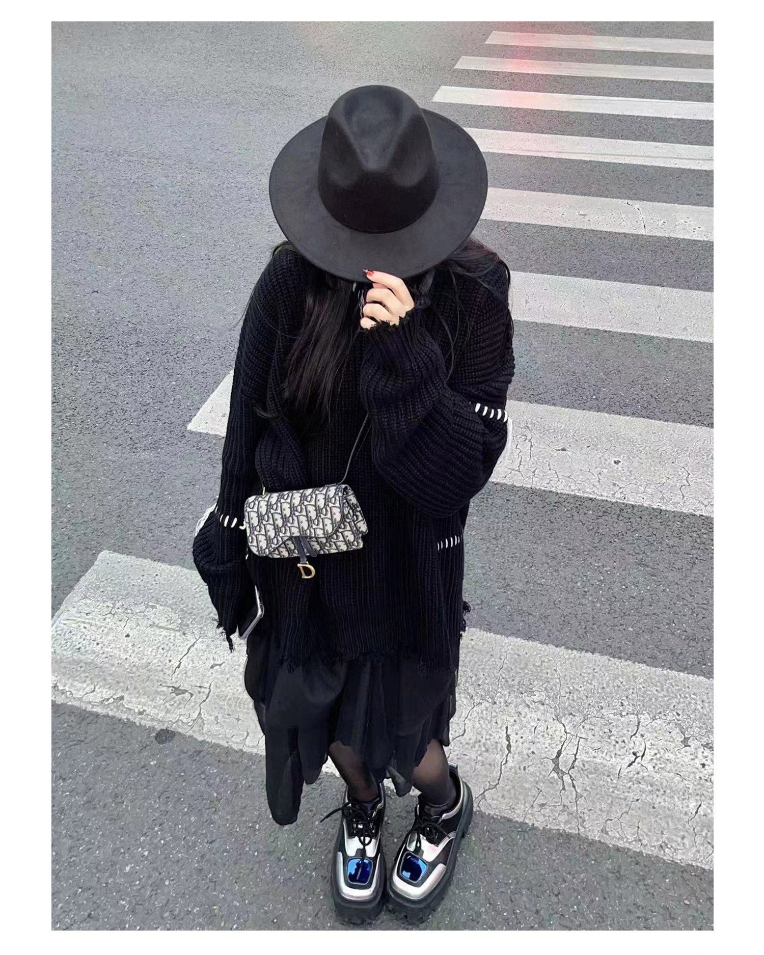 PCLP "Lost Inside" Distressed Knit Sweater