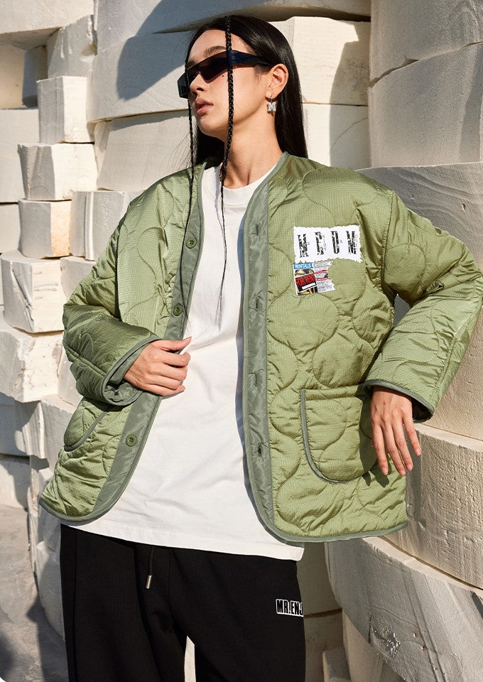 MEDM Patched Flyer Quilted Jacket