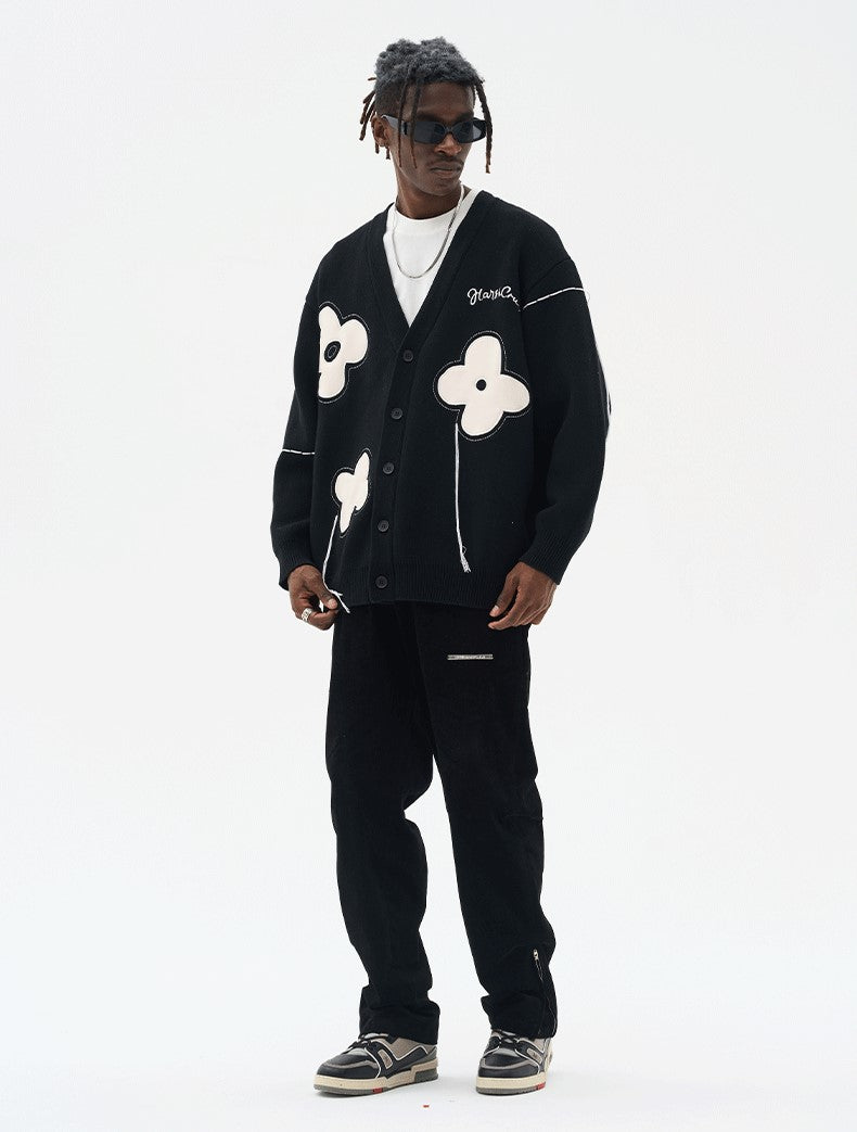 HARSH and CRUEL "Solitary Flower" Tassel Knit Cardigan