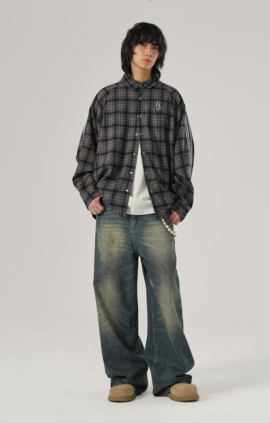 JHYQ Retro Striped Flannel
