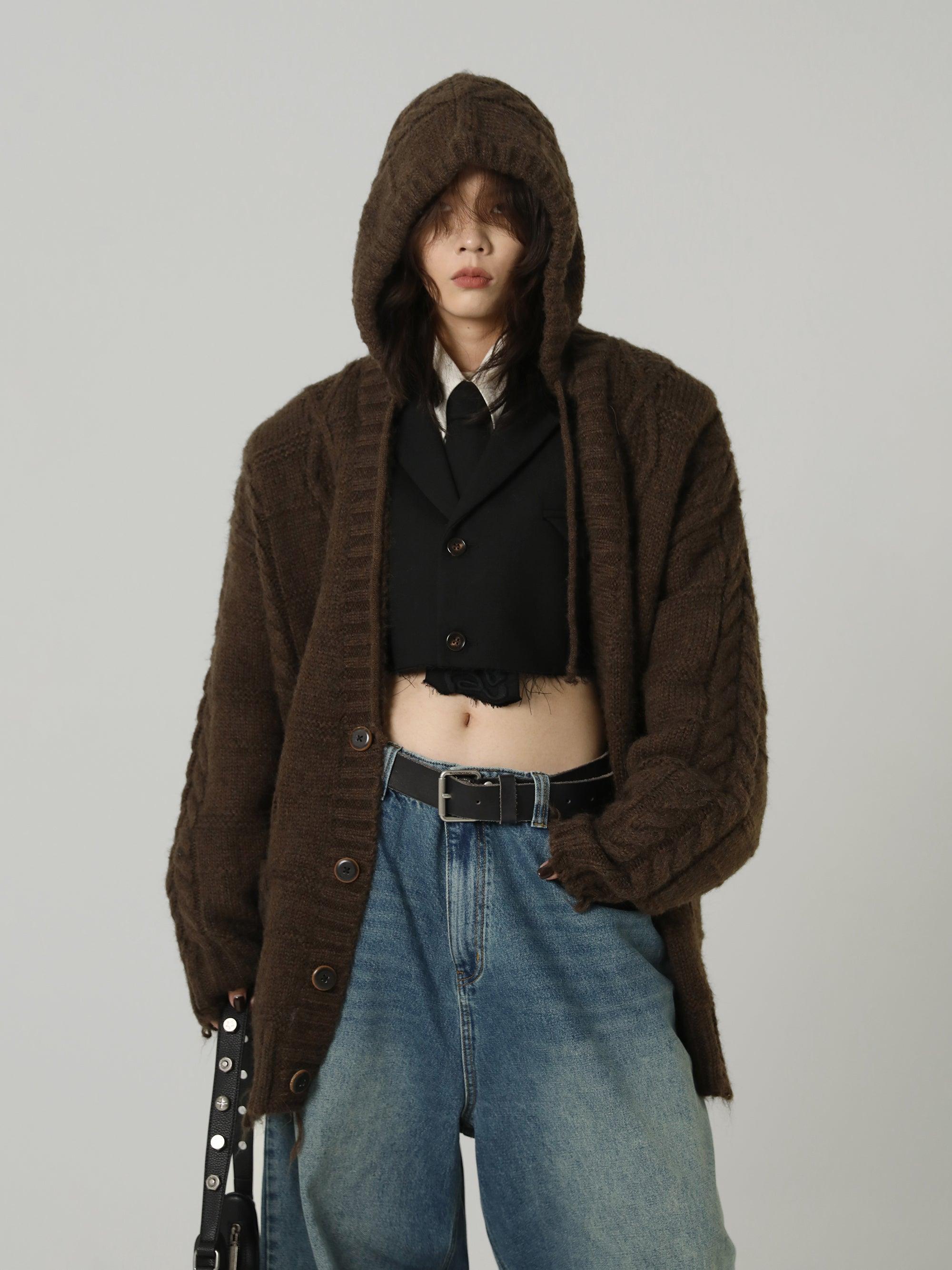 MASONPRINCE Edith Knit Hooded Cardigan