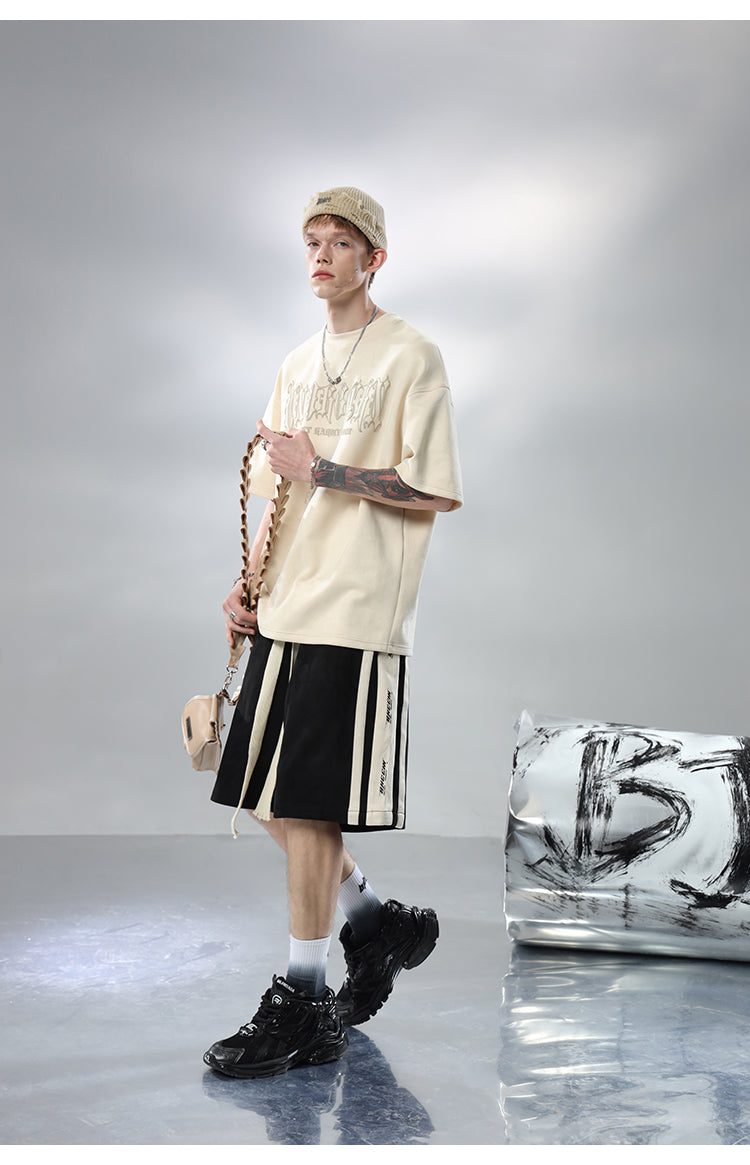 BJHG Velour Wideleg Lounge Shorts