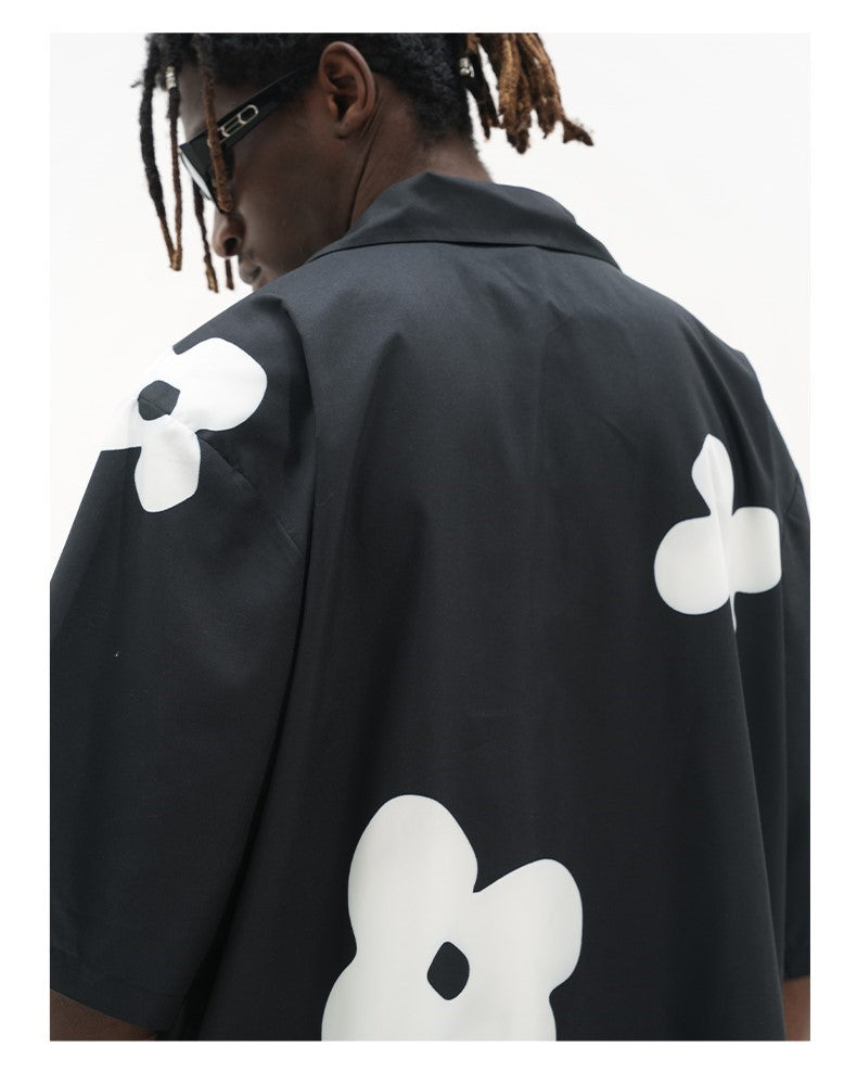 HARSH and CRUEL Solitary Flower Button-Up