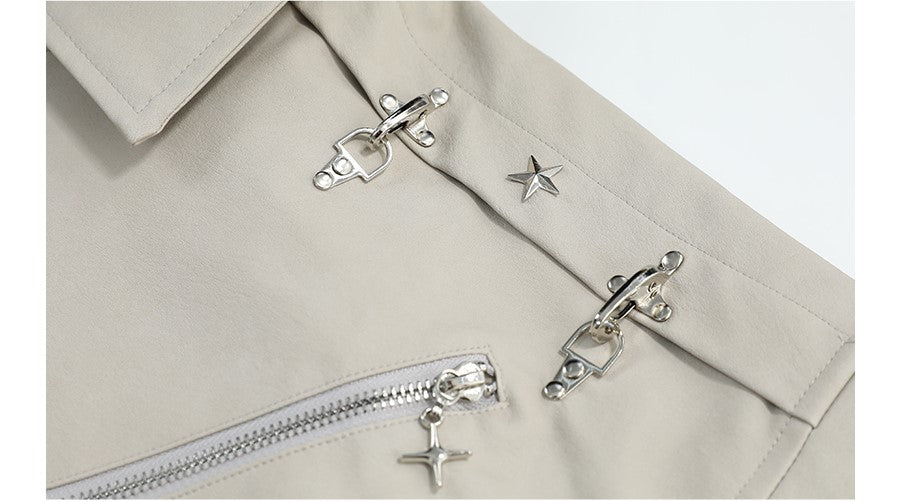 MRNEARLY Star-Studded Bomber Jacket