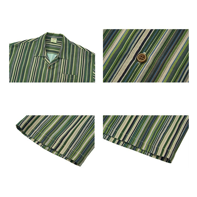 Mentmate Retro-Striped Button Up