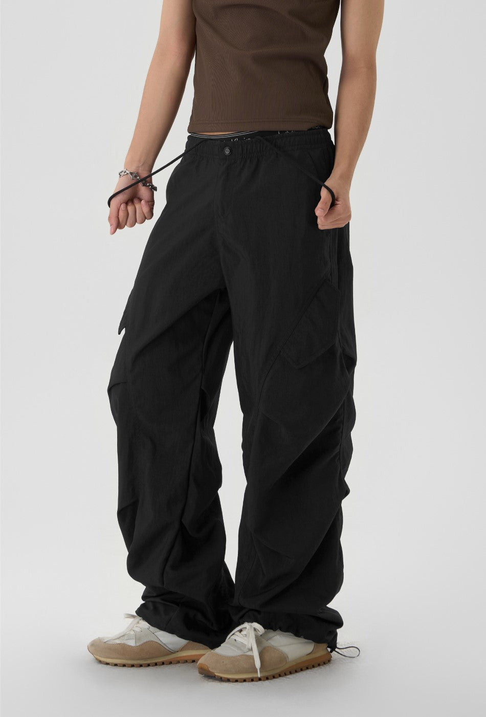 JHYQ Pleated Parachute Pants