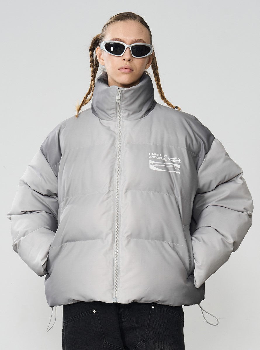 HARSH and CRUEL Silver-Tone Puffer Jacket