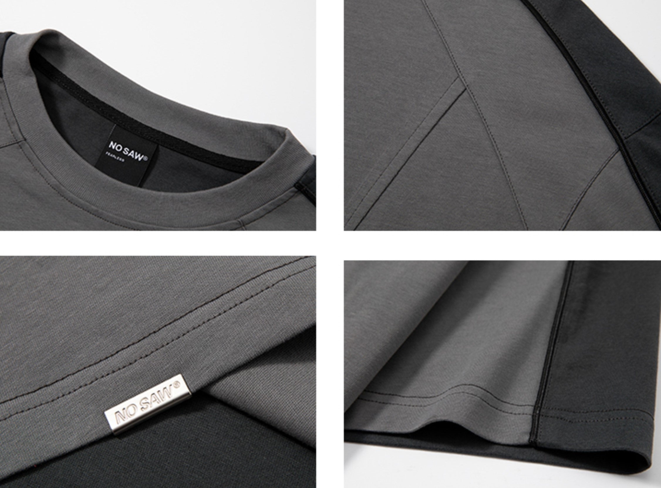 NOSAW Two-Tone Spliced Tee