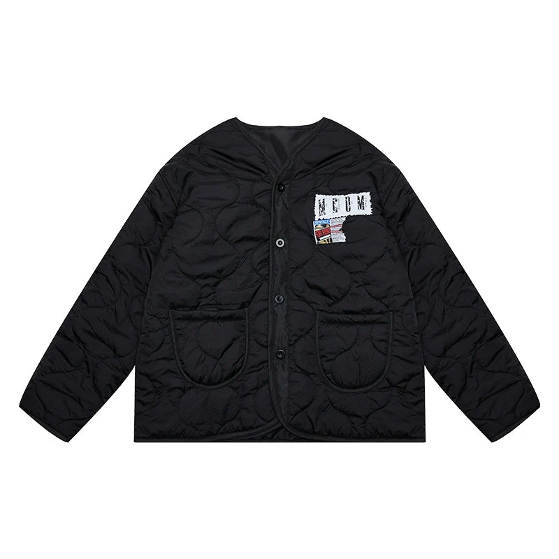 MEDM Patched Flyer Quilted Jacket