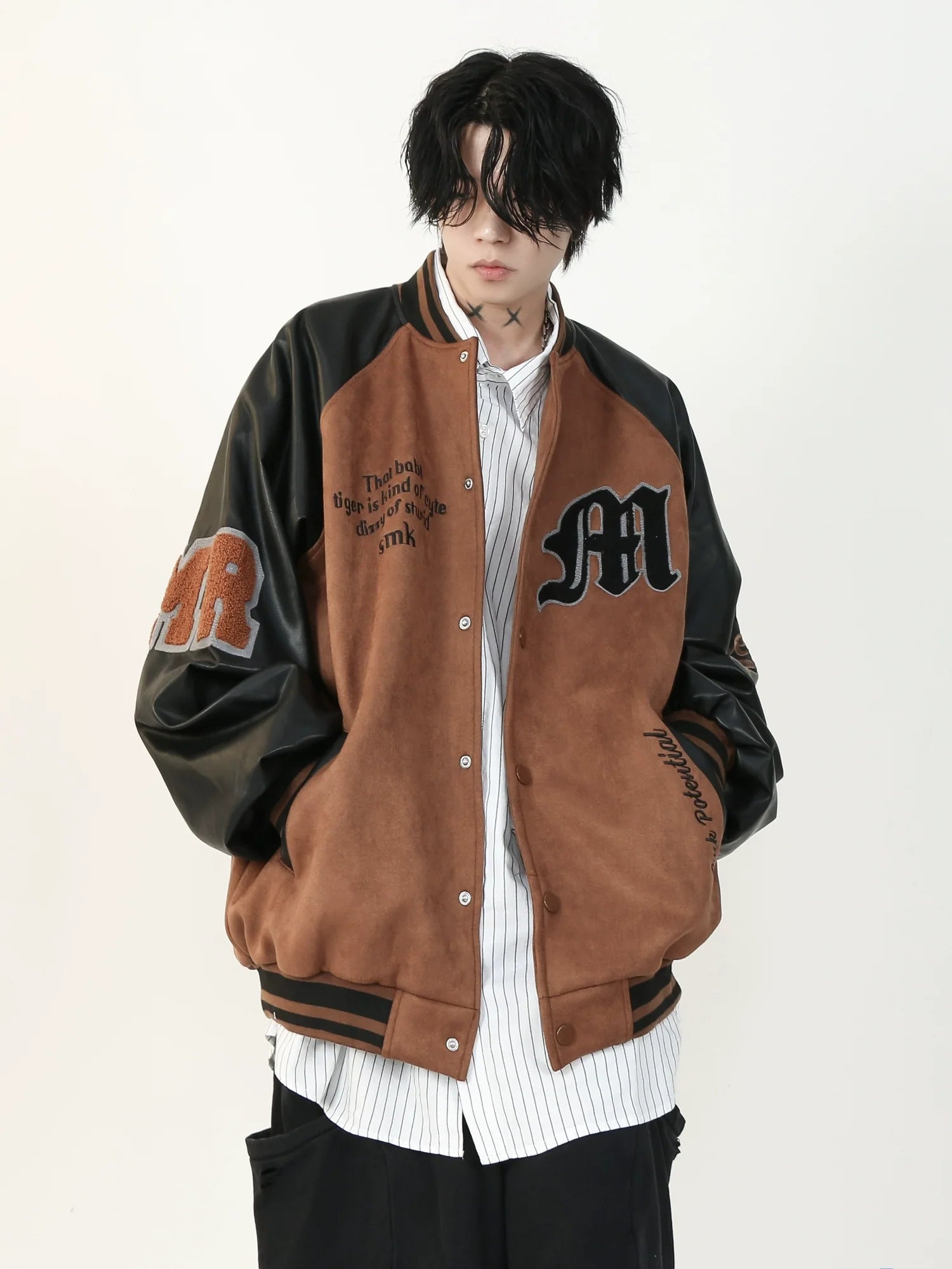 MRNEARLY "1997" Suede Varsity Jacket