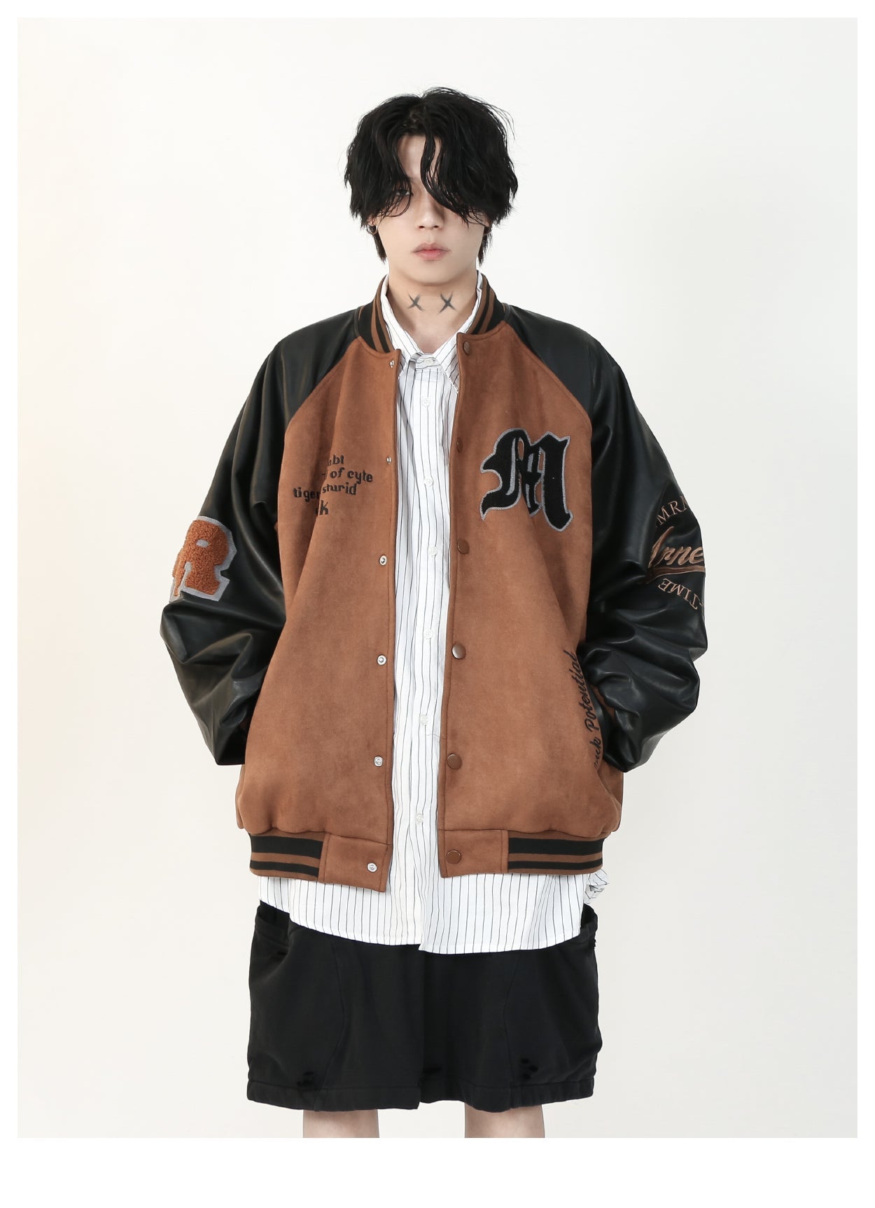 MRNEARLY "1997" Suede Varsity Jacket