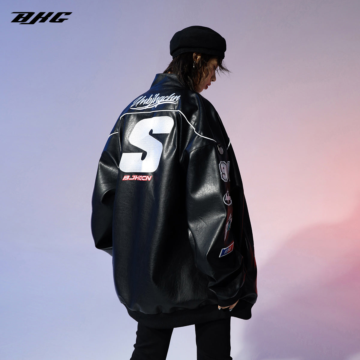 BJHG Patched Biker Jacket