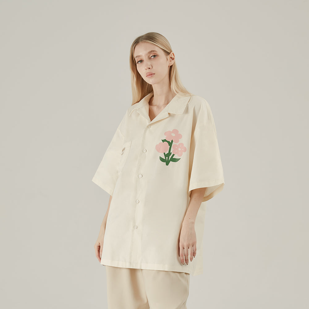 EMPTY REFERENCE Off-White Button-Up Shirt