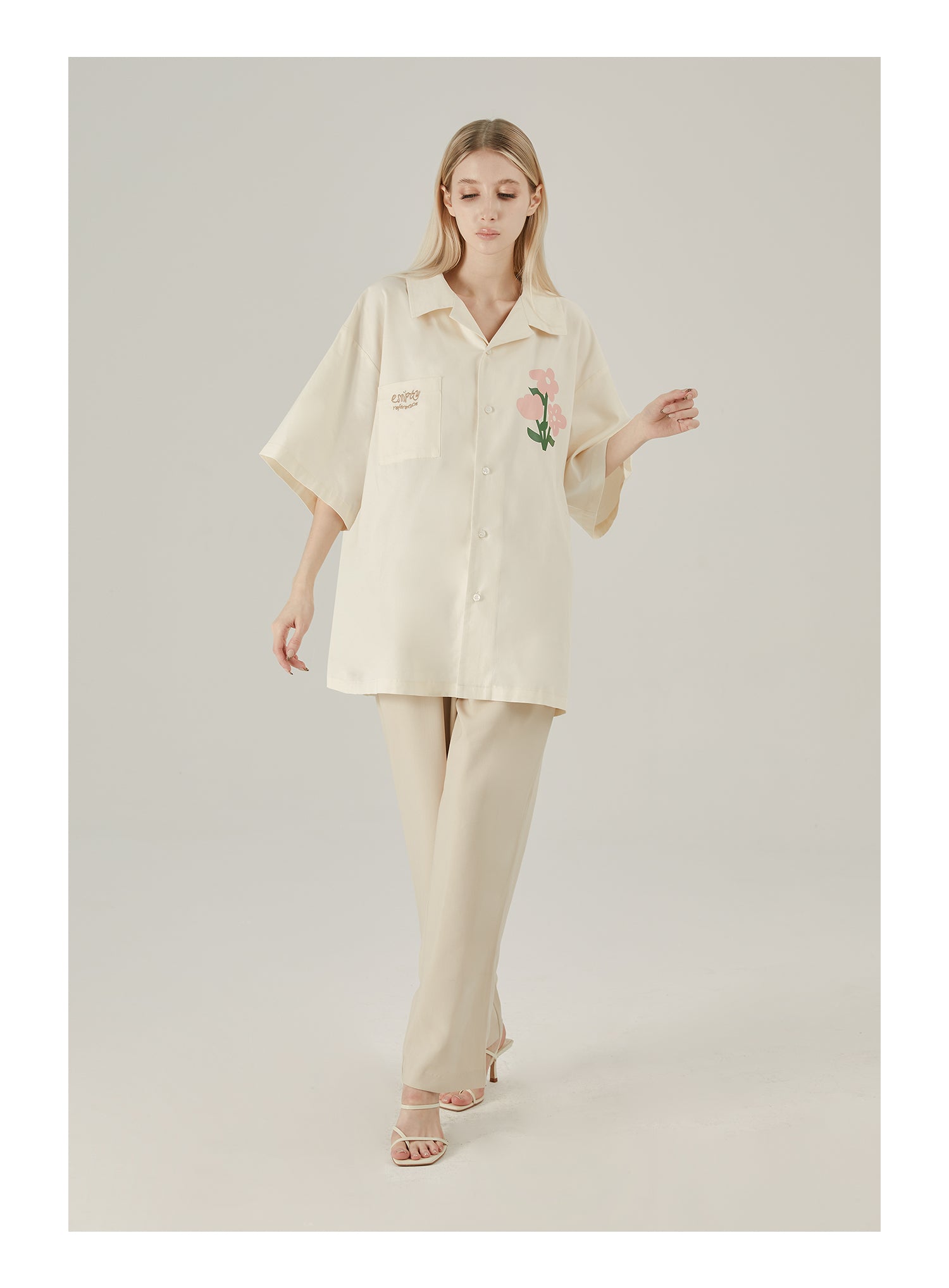 EMPTY REFERENCE Off-White Button-Up Shirt