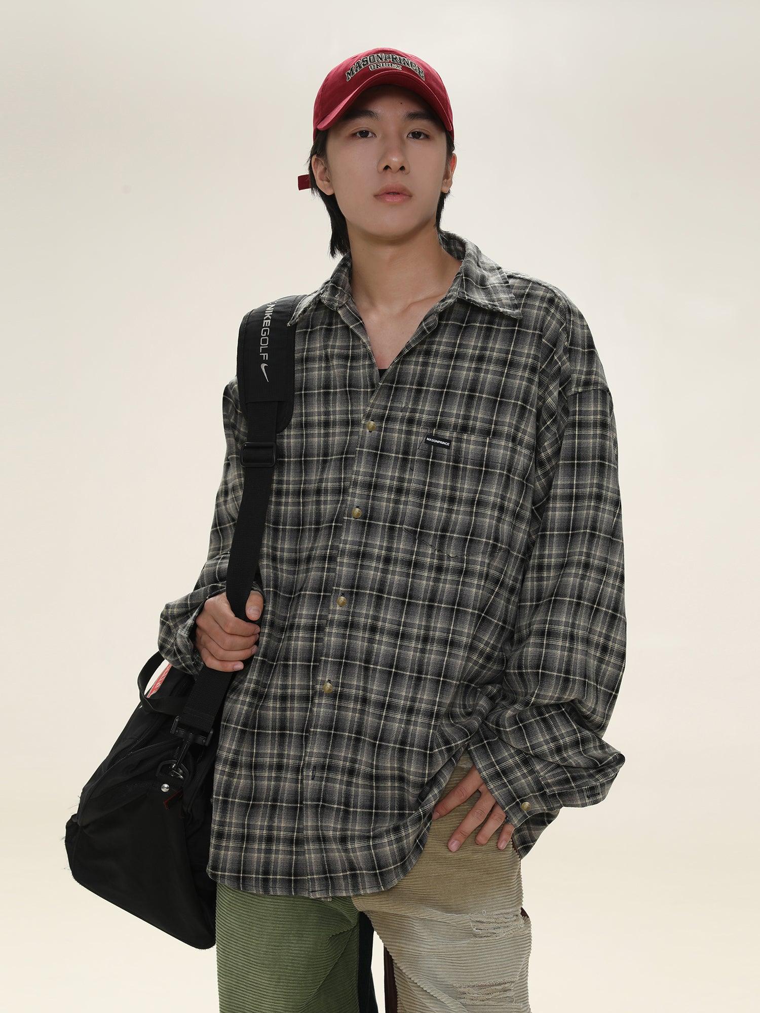 MASONPRINCE Boxy Plaid Carpenter Shirt