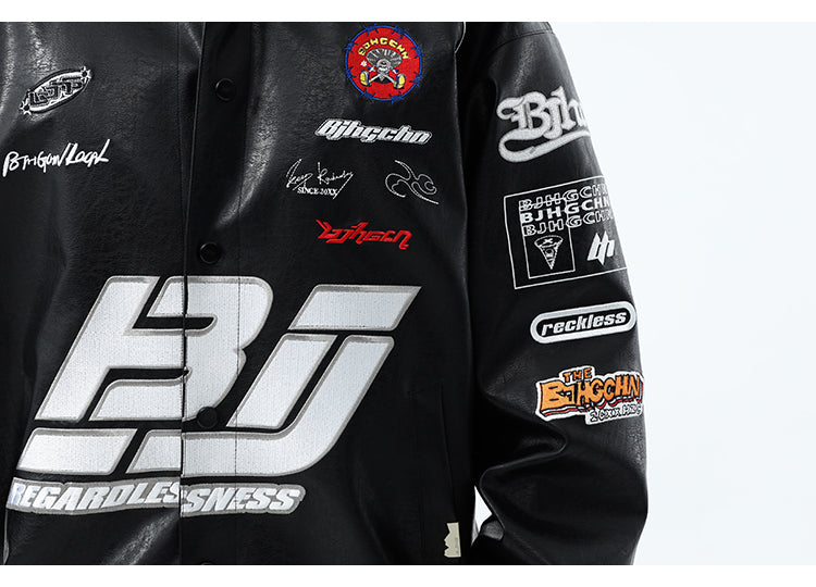 BJHG Patched Biker Jacket