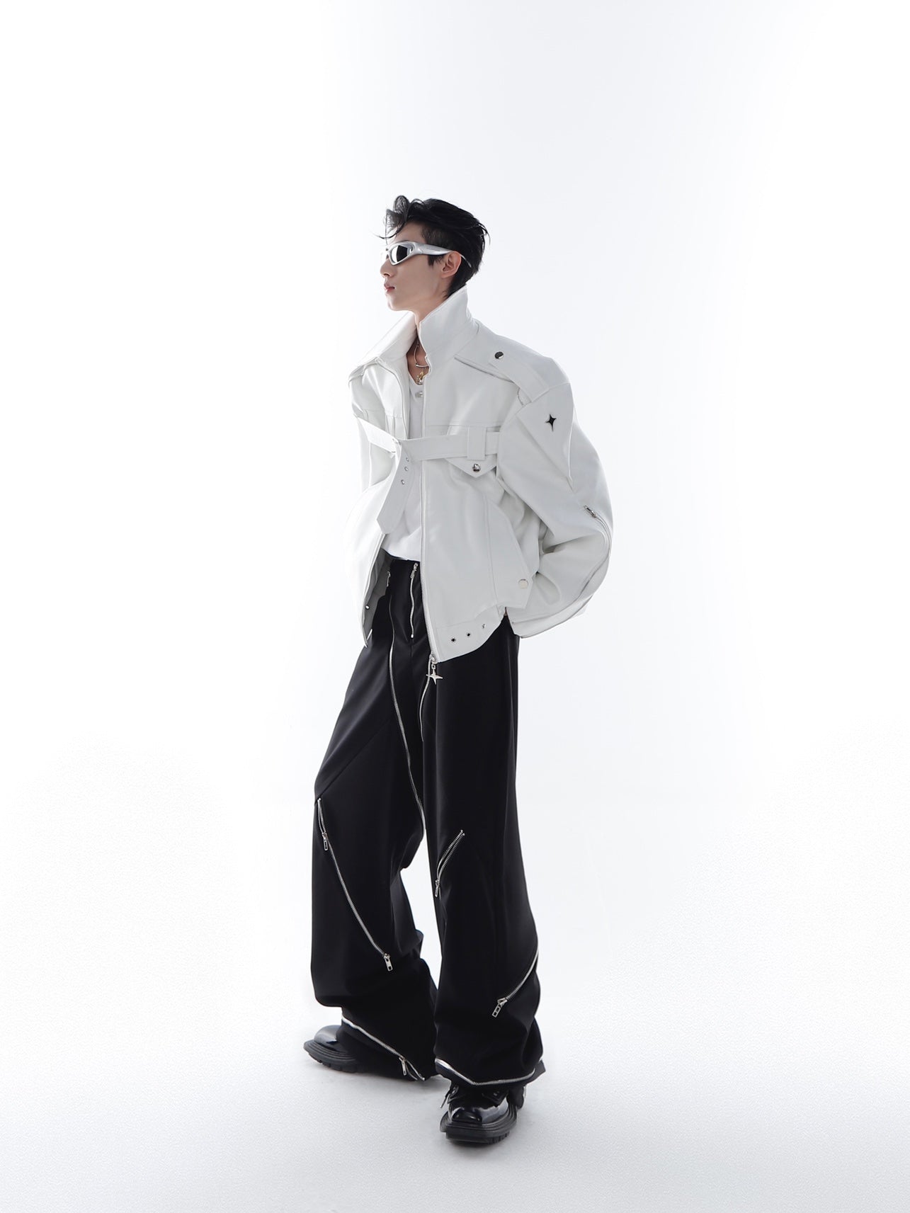 CulturE Pin-Buckle Biker Jacket